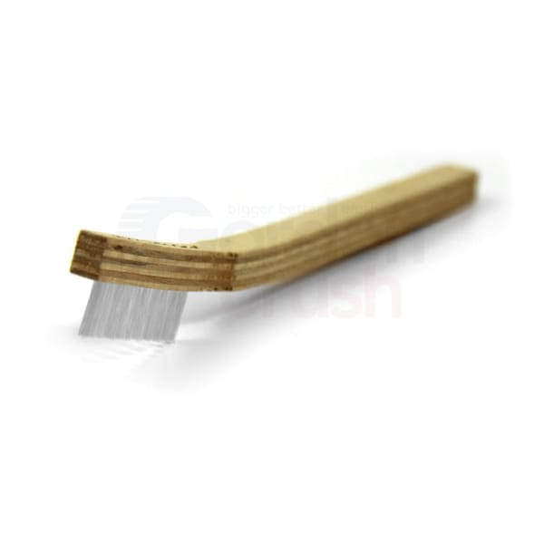 Cepillo Gordon Brush 3x7 Fila 0.006" Acero Inoxidable 0.006" Cerdas de Latón Mango de Plástico Doble Cabezal - 11NPG-12
