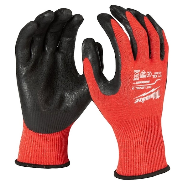 Guantes Milwaukee Tool, Unisex, M, 7.2 a 7.5 pulgadas de largo, Nitrilo, Rojo - 48-22-8931
