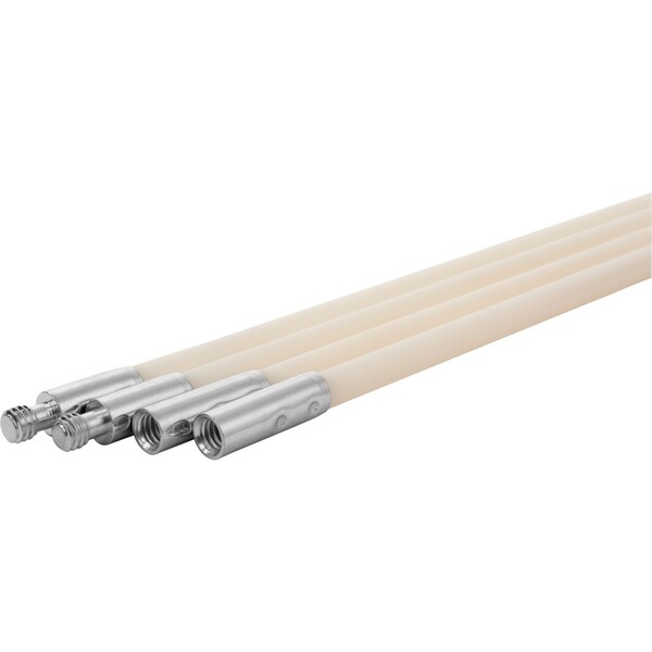 Kit de limpieza de conducto de ventilación de plástico plateado/blanco Linteater Gardus LintEater de 12 pies - R-3203612