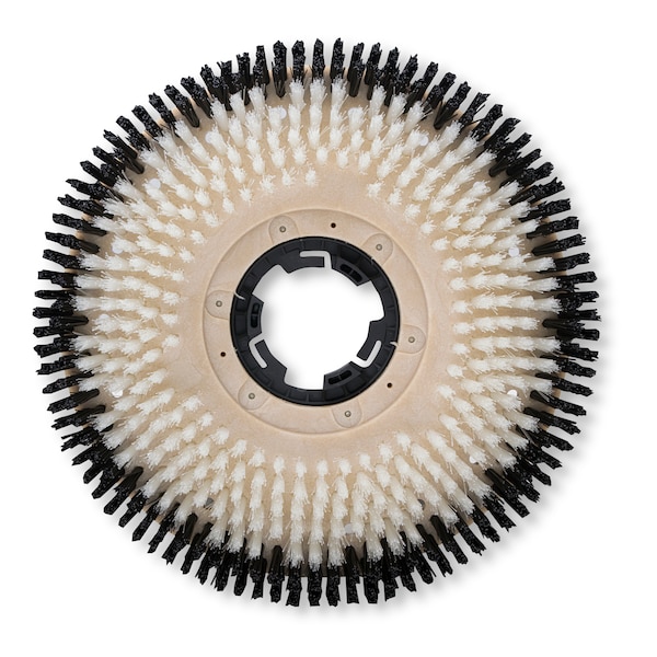 Cepillo Giratorio Malish para Lavar con Champú, Negro/Blanco - 812918NP