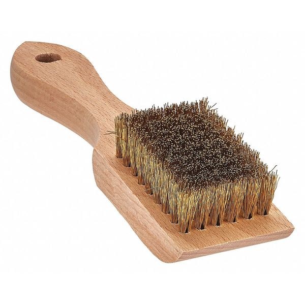 Brocha Tanis Brush, Latón, Pequeña, Mango de Madera, Mango de 4-1/4 pulgadas, Cepillo de 2-1/2 pulgadas, Madera Dura - 00500