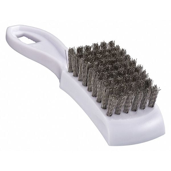 Brocha Tanis Brush, Acero Inoxidable, Mango de Plástico, Mango de 4-3/4 pulgadas de largo, Cepillo de 2-1/2 pulgadas de largo, Plástico - 00506