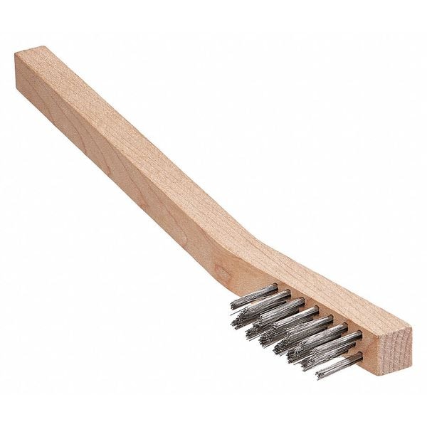 Brocha Tanis Brush, Rascador de Soldadura, Mango de Madera, Acero Inoxidable, Mango de 6-1/4 pulgadas de Largo, Cerdas de 1-1/2 pulgadas de Largo, de Madera Dura - 00025