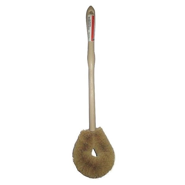 Cepillo de baño Tough Guy de 4 1/2 pulgadas de ancho, suave, mango de 14 5/8 pulgadas de largo, cerdas de 6 pulgadas de largo, color beige, de plástico, 20 pulgadas de largo en total - 3A349