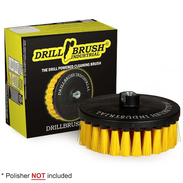 Accesorios para baño Drillbrush - Suministros de limpieza - Cepillo de fregar de 7 pulgadas - 7IN-L-Y-T-DB