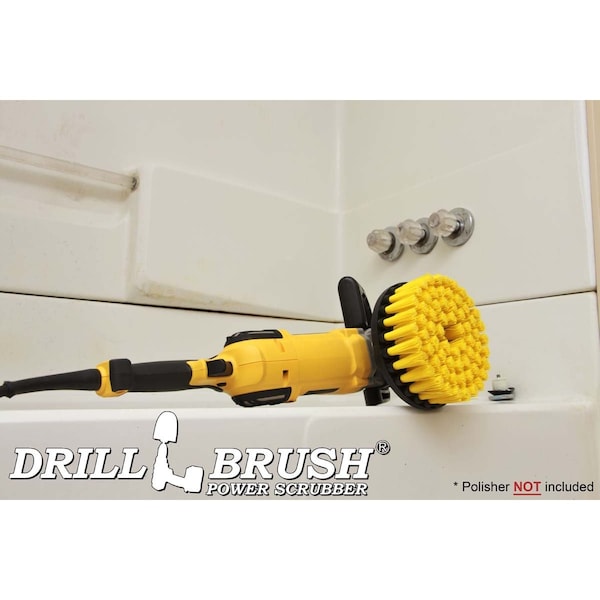 Accesorios para baño Drillbrush - Suministros de limpieza - Cepillo de fregar de 7 pulgadas - 7IN-L-Y-T-DB