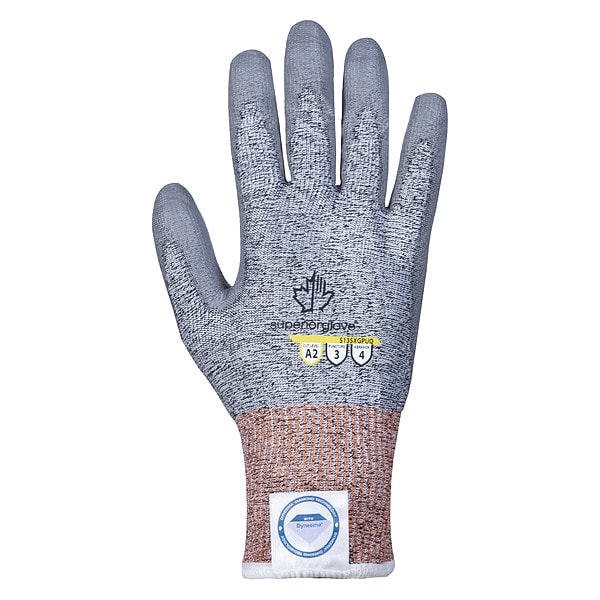 Guantes resistentes al corte Superior Glove, Nivel de corte A2, 13 ga, Gris, 8 - S13SXGPUQ-8.