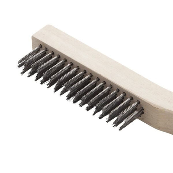 Cepillo de alambre de acero Steelman de 10 pulgadas con mango de madera - 98990