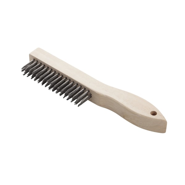 Cepillo de alambre de acero Steelman de 10 pulgadas con mango de madera - 98990