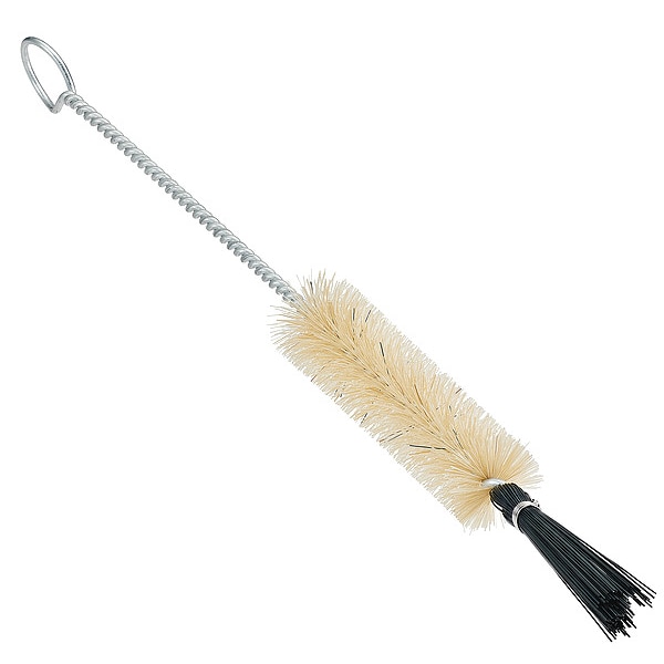 Cepillo para tubos de ensayo Tanis, mango de 6 pulgadas de largo, cerdas de 3 pulgadas de largo, color blanco, 9 pulgadas de largo en total - 06108