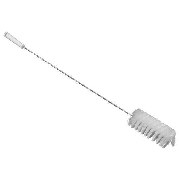 Cepillo para tubos y válvulas Vikan, Mediano, Mango de 4 3/4 pulgadas de largo, Cerdas de 6 1/4 pulgadas de largo, Blanco, Polipropileno - 53835