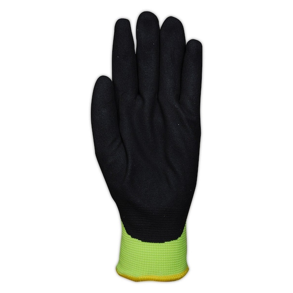 Guantes recubiertos Magid, color amarillo de alta visibilidad, talla 8 - HV200W-8