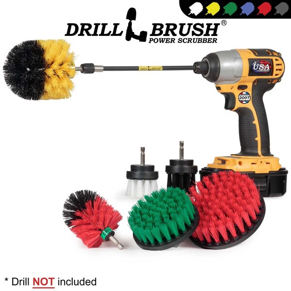 Cepillo para taladro Power Scrubber de Useful Products 7 pulgadas de ancho 5 pulgadas de largo, variedad - SW2YOG4R5M-L2K-7X-QC-DB