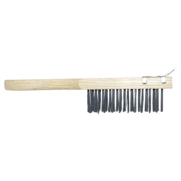 Cepillo de madera con mango de acero inoxidable Gizmo WBS411 Wire Scratch 4 x 11 pulgadas - GI881891
