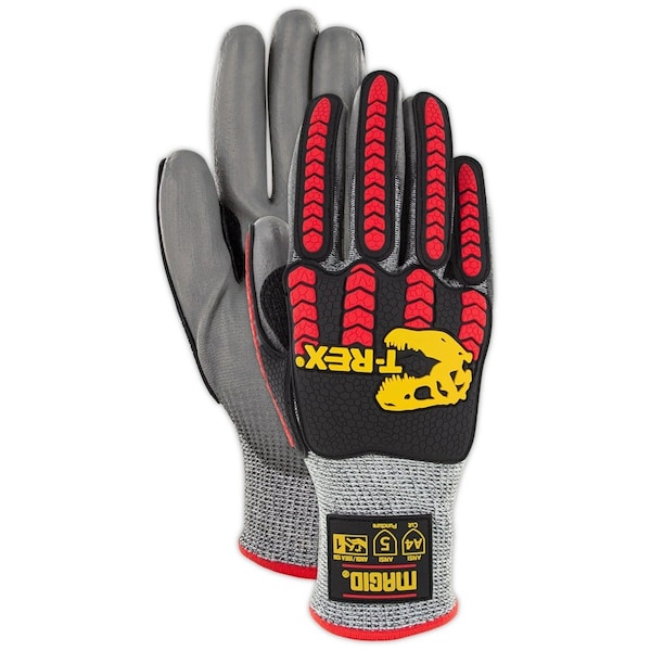Guantes recubiertos Magid, Nivel de corte A4, Sal y Pimienta, XL - TRX442XL