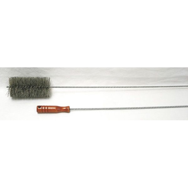 Cepillo para caldera de horno Tough Guy, mango de 36 pulgadas de largo, cepillo de 6 pulgadas de largo, madera, alambre retorcido, 42 pulgadas de largo en total - 3EDP5