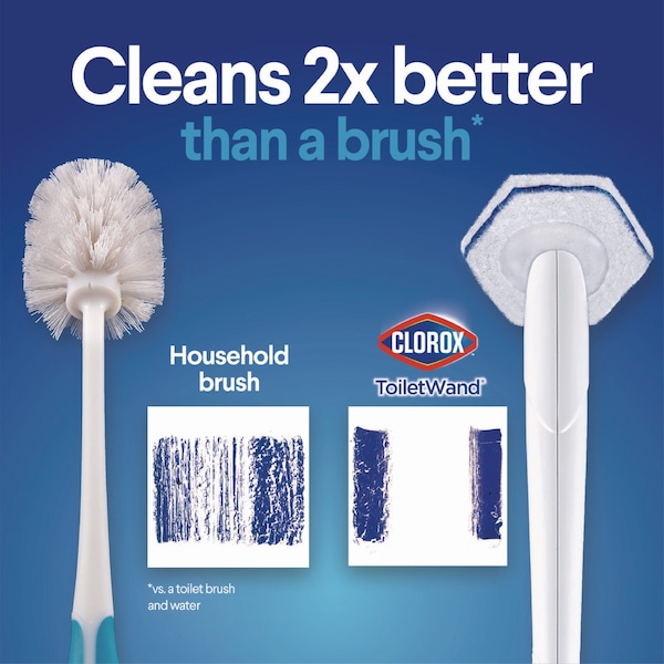 Kit de limpieza desechable para inodoro Clorox Toilet Wand: mango, caddy y recargas - 03191