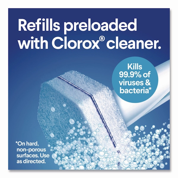 Kit de limpieza desechable para inodoro Clorox Toilet Wand: mango, caddy y recargas - 03191