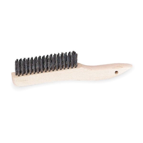 Cepillo Rascador Tough Guy, Mango de 10 pulgadas de largo, Cerdas de 5 3/8 pulgadas de largo, Negro, Madera, 10 1/4 pulgadas de largo en total - 1VAG7