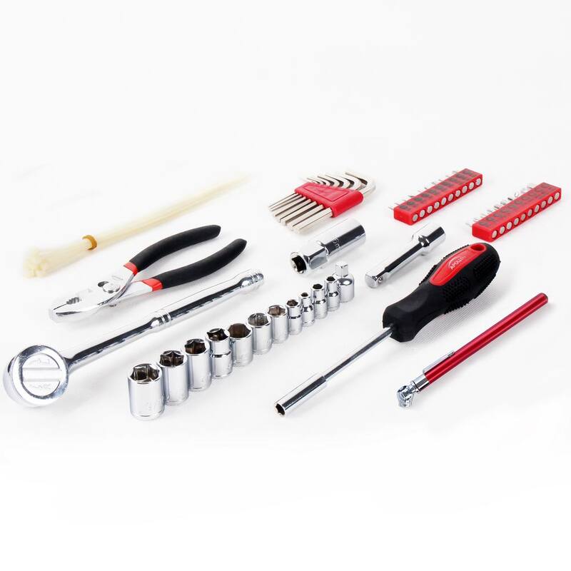 Set de herramientas para auto Apollo en estuche con cierre (56 piezas) - DT9774