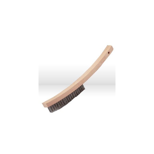 Cepillo de alambre para rascar Jaz Hand, mango curvado 3 hileras, .016 ", acero inoxidable - 82340