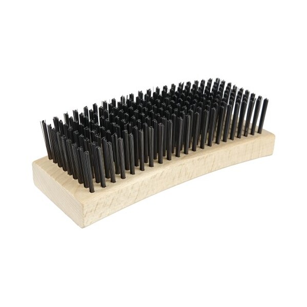Cepillo de alambre tipo Block de Weiler, .012 de relleno de acero al carbono, cara curvada - 44066