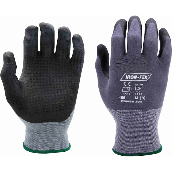 Guante de trabajo de seguridad resistente a desgarros Ironwear | Recubrimiento transpirable | Alta destreza PR - 4861-MD