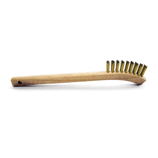 Cepillo de limpieza para ranura en T de Gordon Brush - Cerdas de polipropileno de 3x11 filas en madera dura - 18B-012G-12