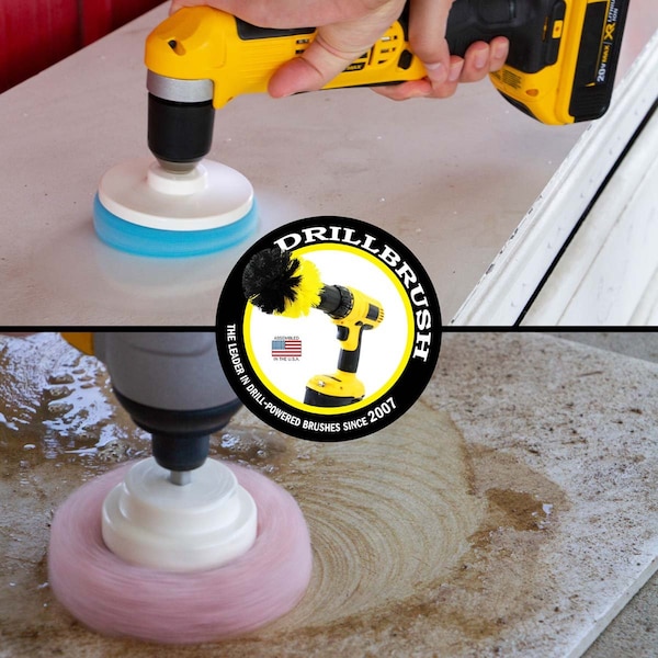 Cepillo Drillbrush para Taladro - Productos de Limpieza - Accesorios de Baño - Almohadillas de Fregar - P4-3UI-3V-QC-DB