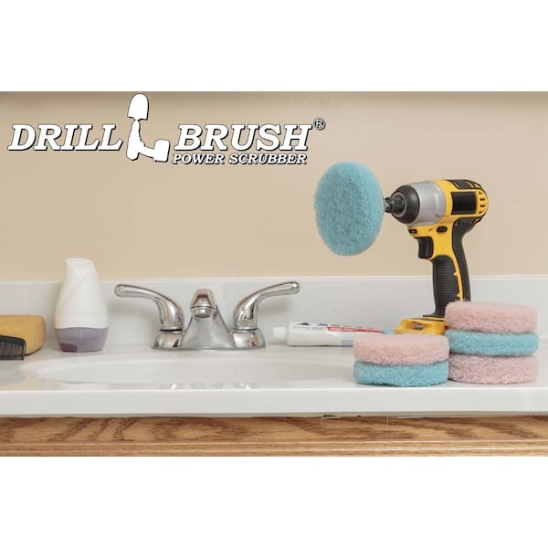 Cepillo Drillbrush para Taladro - Productos de Limpieza - Accesorios de Baño - Almohadillas de Fregar - P4-3UI-3V-QC-DB