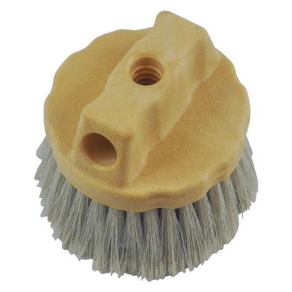 Cepillo para lavado de coche Michigan Brush 4 1/2 pulgadas, mango en L no aplicable, cerdas de 4 1/2 pulgadas de largo, color gris, de madera, longitud total de 5 pulgadas - SR41129