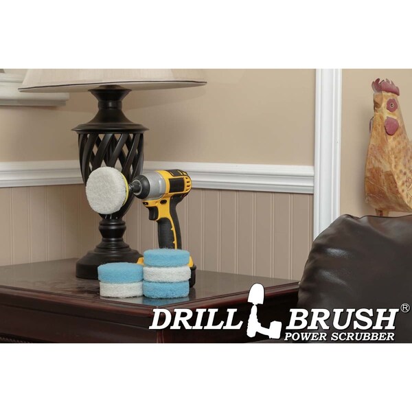 Suministros de limpieza Drillbrush - Accesorios para baño - Almohadillas de fregado - Cepillo para piso - P3-3WU-3V-QC-DB