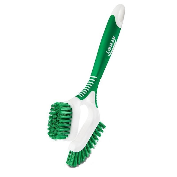 Cepillo de Azulejo y Lechada de Doble Lado Libman Dual-Sided de The Libman Co, 1 pulgada de Recorte L, Poliéster, Verde, Verde - 1353
