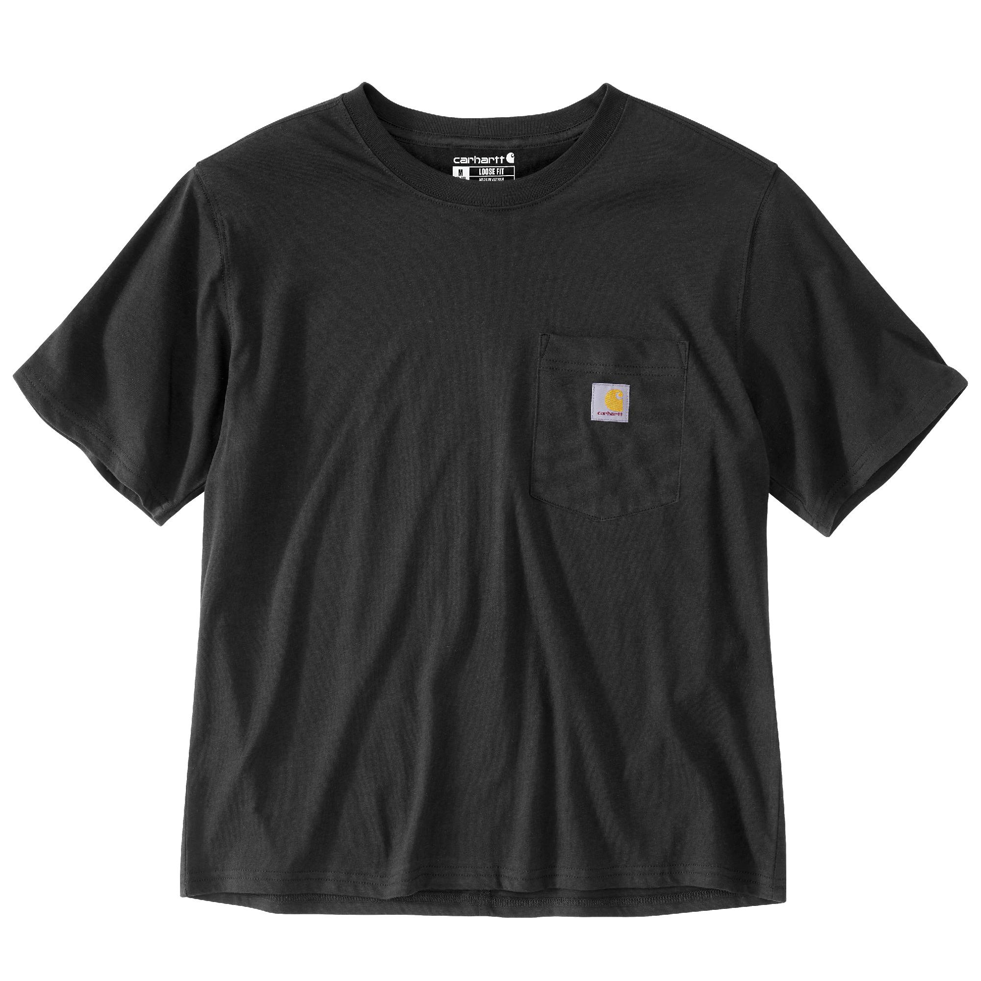 Playera de manga corta negra de algodón para mujer de Carhartt (XL)