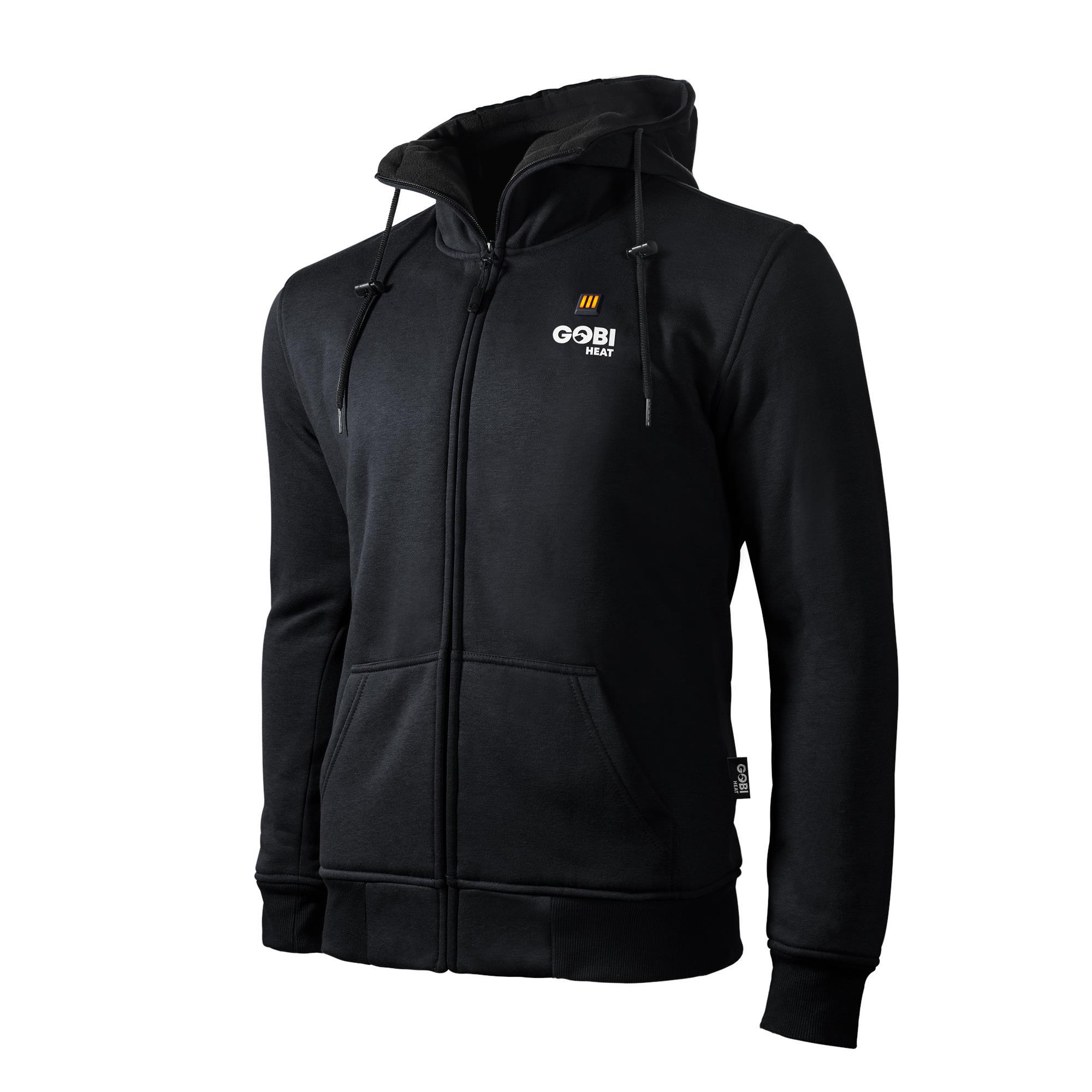 Sudadera térmica negra para hombre con calefacción Gobi Heat (talla 4XL) RI-ON-4XL