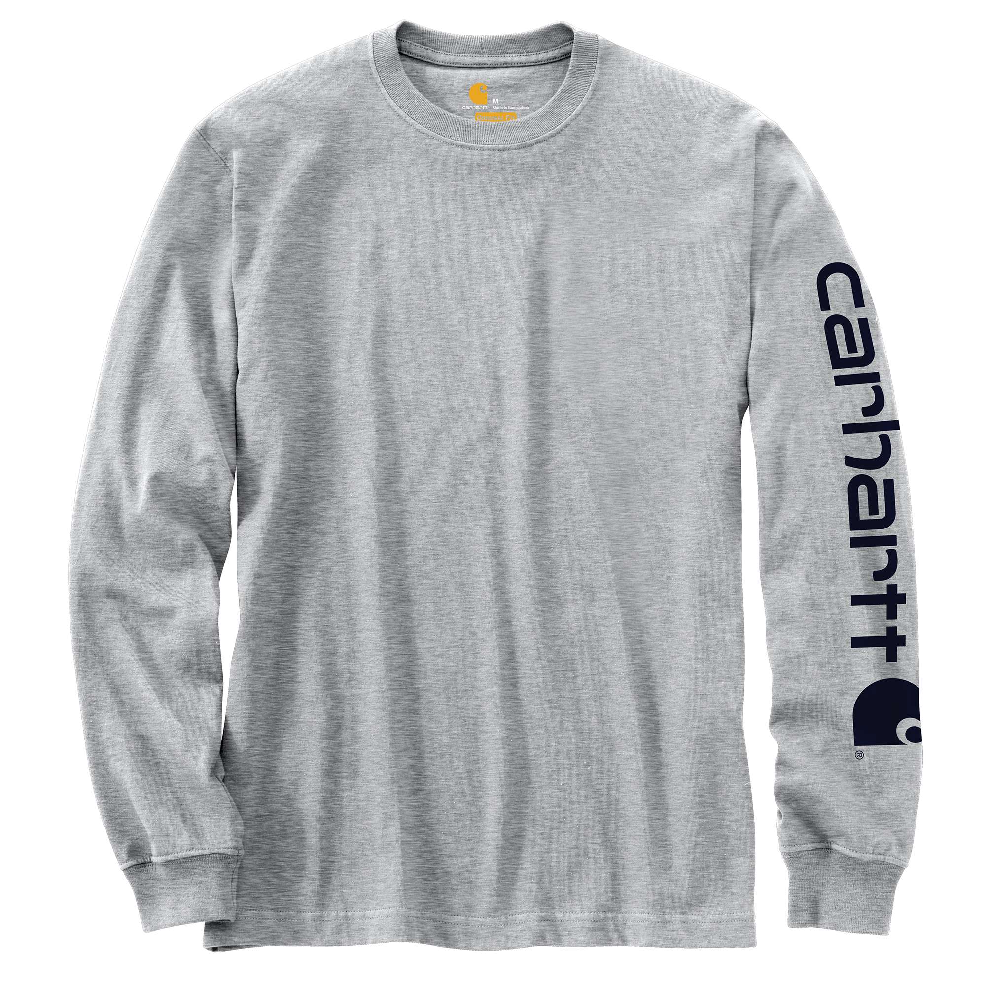 Playera de manga larga de punto gris sólido para hombre de Carhartt (Talla 2XL)