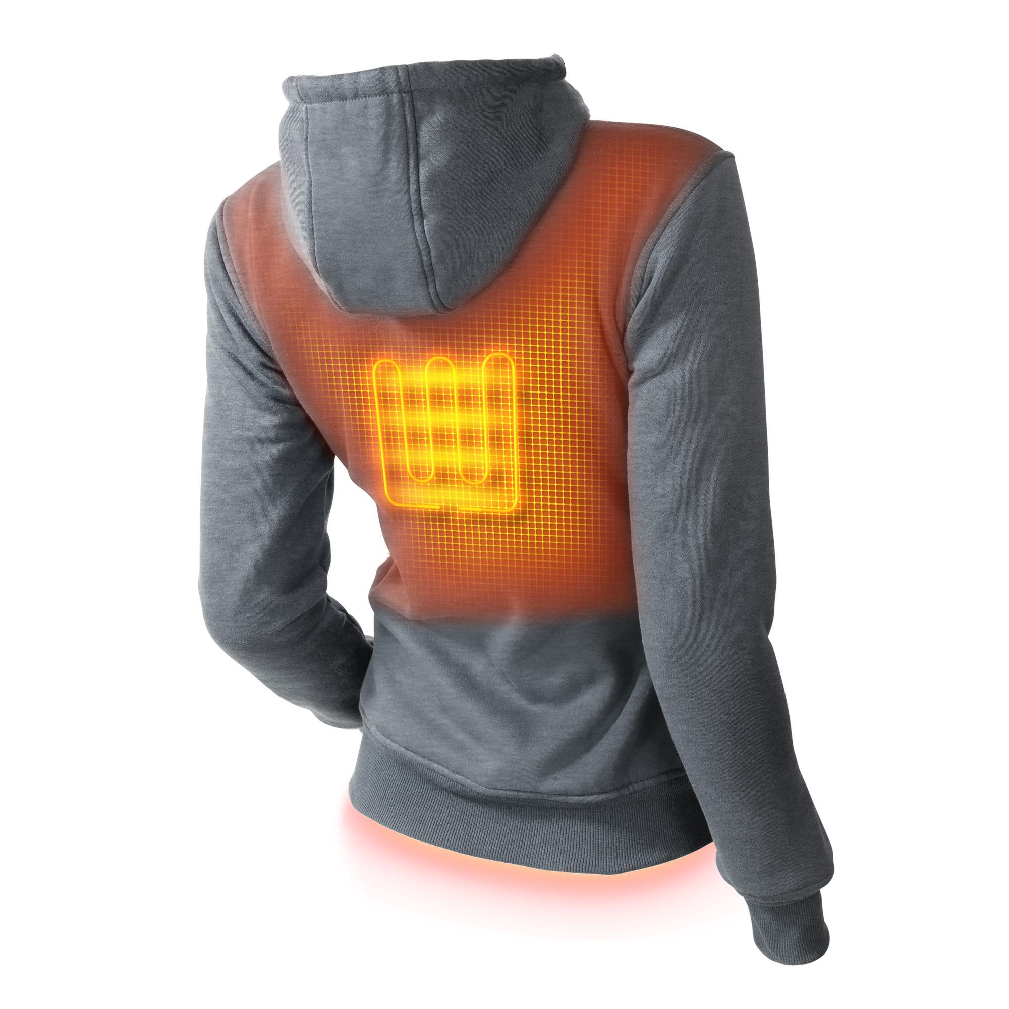 Sudadera con calefacción para mujer en gris (talla grande)