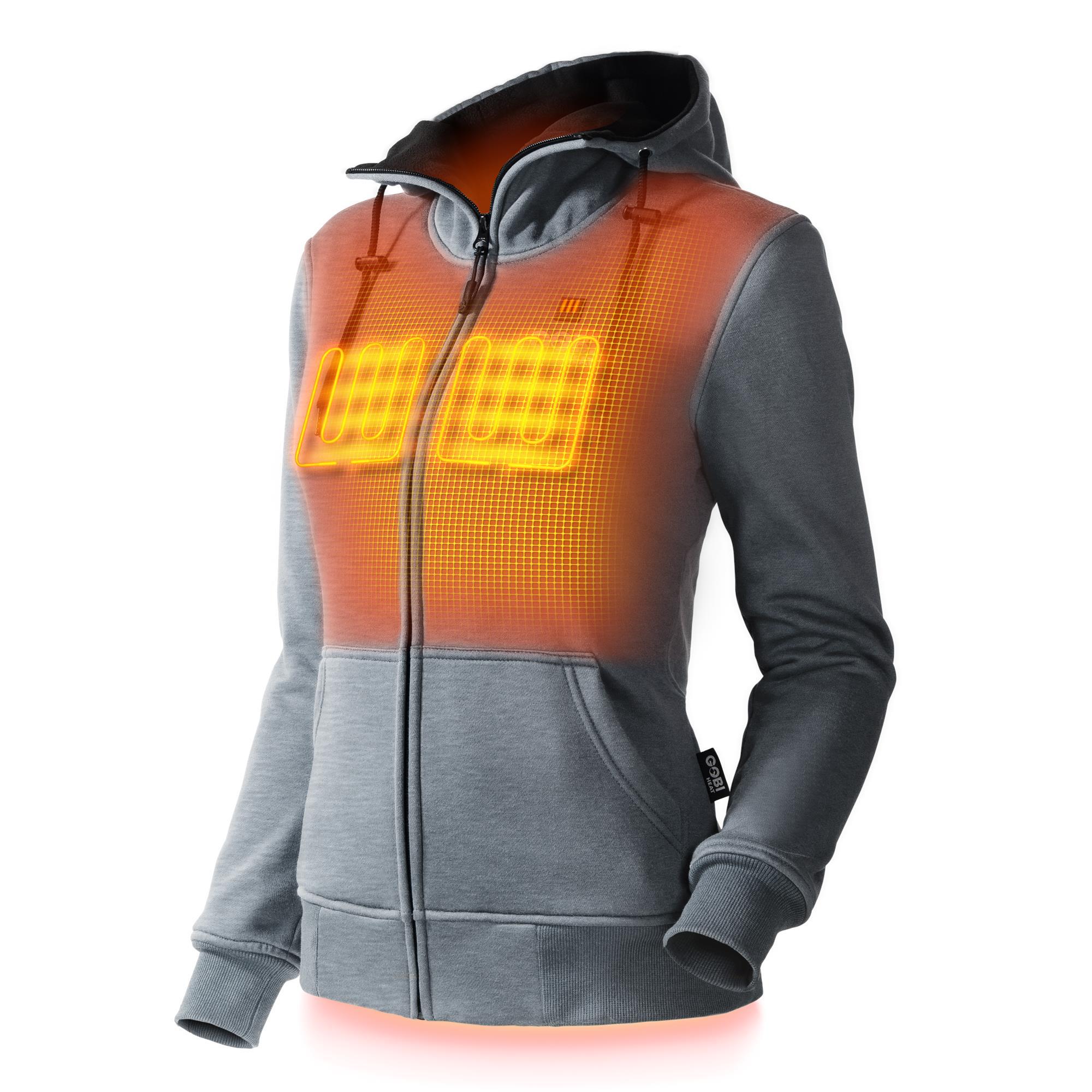 Sudadera con calefacción para mujer en gris (talla grande)