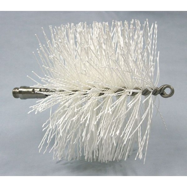 Cepillo para tubos y cañerías Tough Guy, mango de 3 1/2 pulgadas de largo, cepillo de 4 1/2 pulgadas de largo, blanco, acero inoxidable, 7 pulgadas de largo en total - 2KVF2