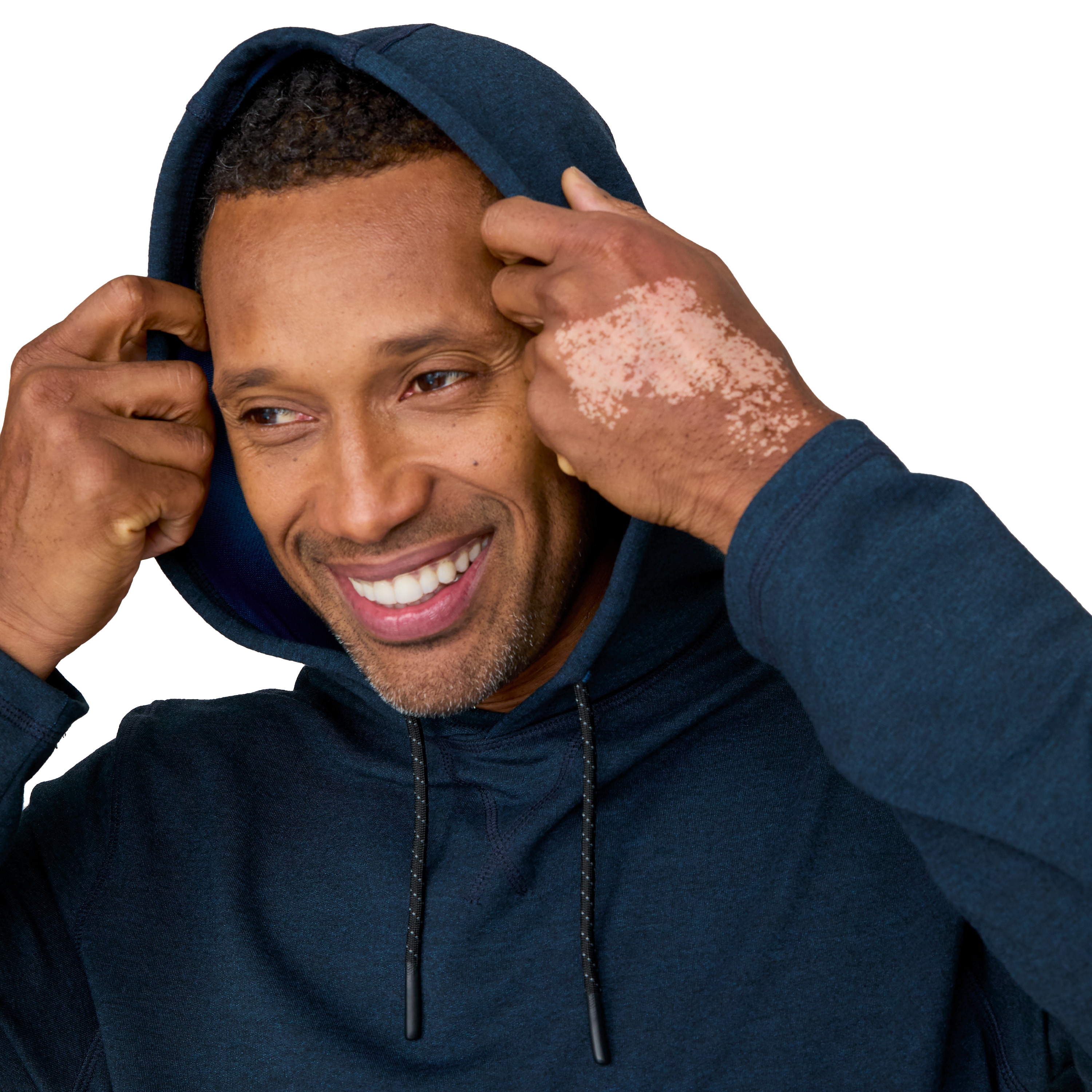 Sudadera sólida azul de manga larga para hombre de Free Country (Talla Grande)