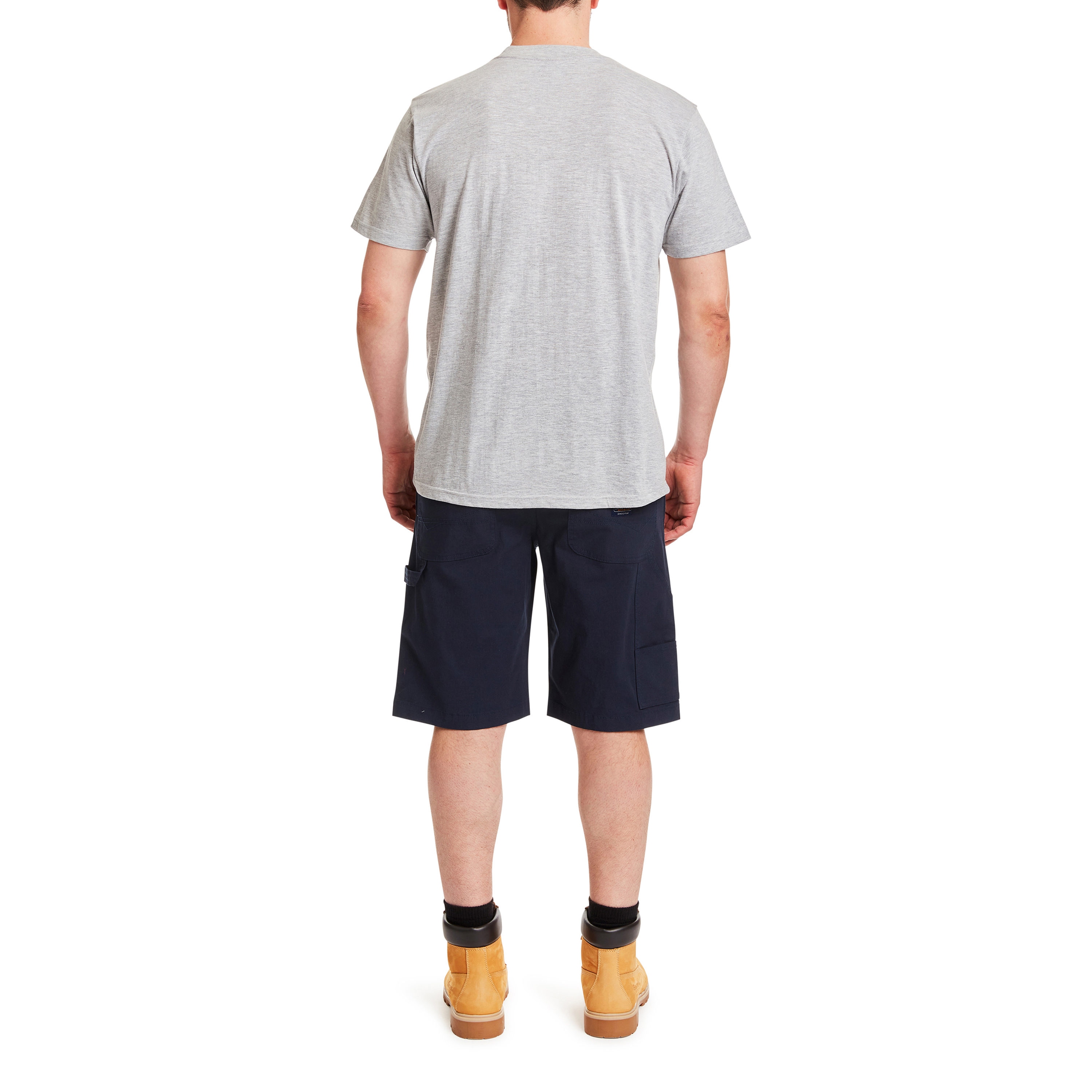 Playera lisa de punto gris de manga corta para hombre de Smith's Workwear (2XL) SM4666PK3-GRHTR-2XL