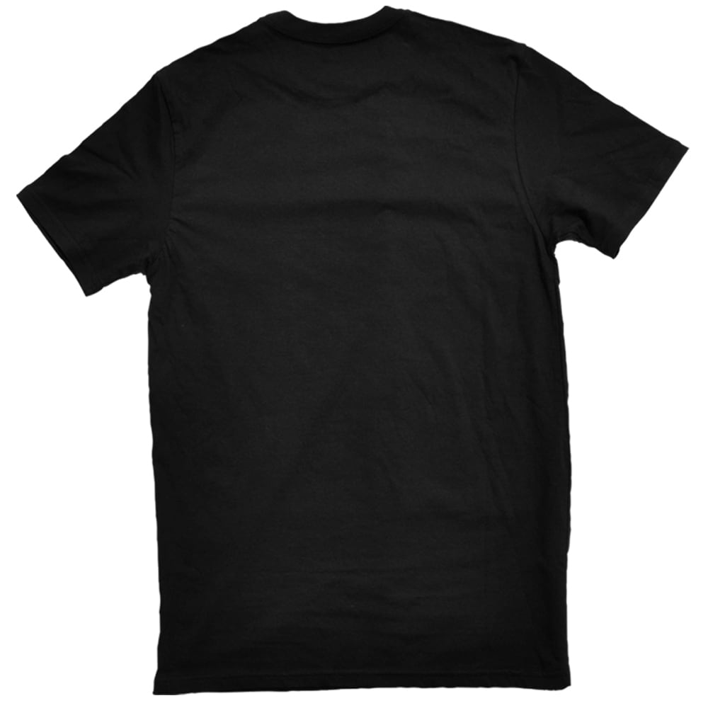 Playera negra de punto de manga corta para hombre (Talla Grande)