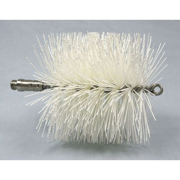 Cepillo para tubos y tuberías Tough Guy, mango de 3 1/2 pulgadas de largo, cepillo de 4 1/2 pulgadas de largo, color blanco, acero inoxidable, en total 7 pulgadas de largo - 2KVF1