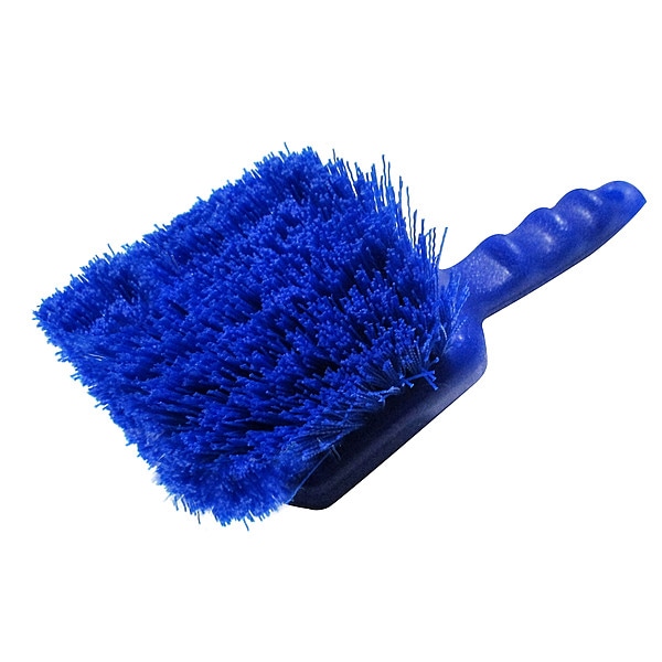 Cepillo de cerdas Tough Guy, tamaño mediano, mango de 5 1/2 pulgadas de largo, cerdas de 3 pulgadas de largo, azul, polipropileno, 8 1/2 pulgadas de largo en total - 807N38