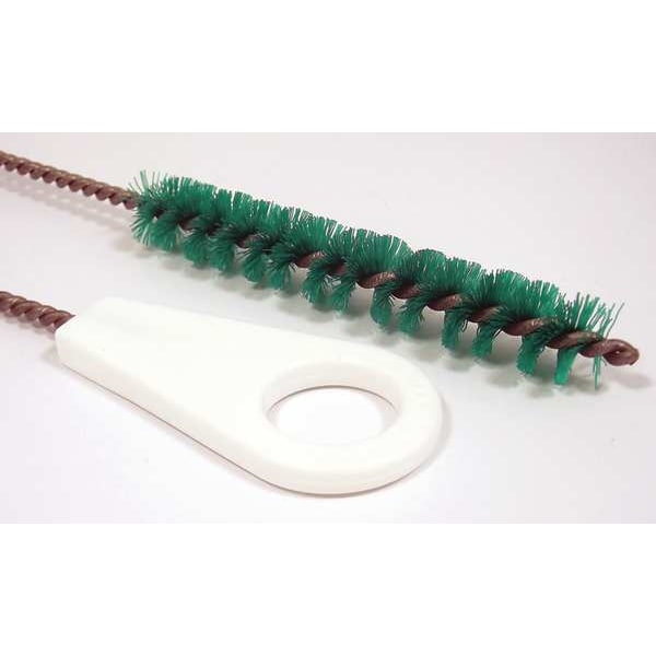 Cepillo para tuberías Tough Guy, mango de 31 pulgadas de largo, cepillo de 5 pulgadas de largo, color verde, polipropileno, 36 pulgadas de largo en total - 2VHA7