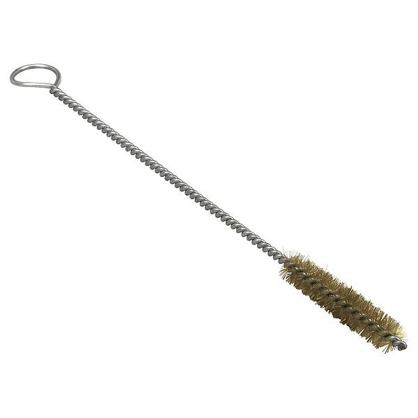 Cepillo para tubos y tuberías Tanis, mango de 7 pulgadas de largo, cepillo de 3 pulgadas de largo, color bronceado, latón, 10 pulgadas de largo en total, paquete de 12 - 05147