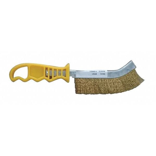 Cepillo para raspar Tough Guy 2 1/2 pulgadas W, mango de 4 1/8 pulgadas L, cepillo de 5 1/4 pulgadas L, latón, plástico, 9 27/32 pulgadas L en total - 54VL38