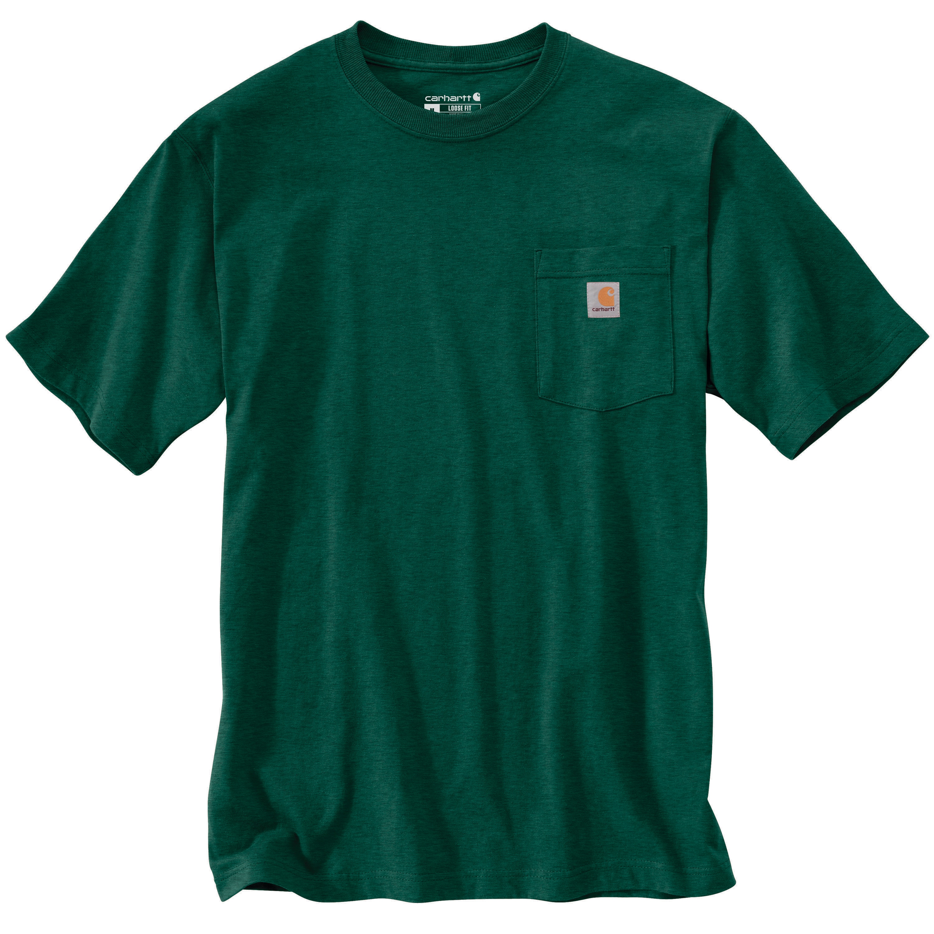 Playera verde de manga corta de punto sólido para hombre de Carhartt (XL) K87-G55XLREG.
