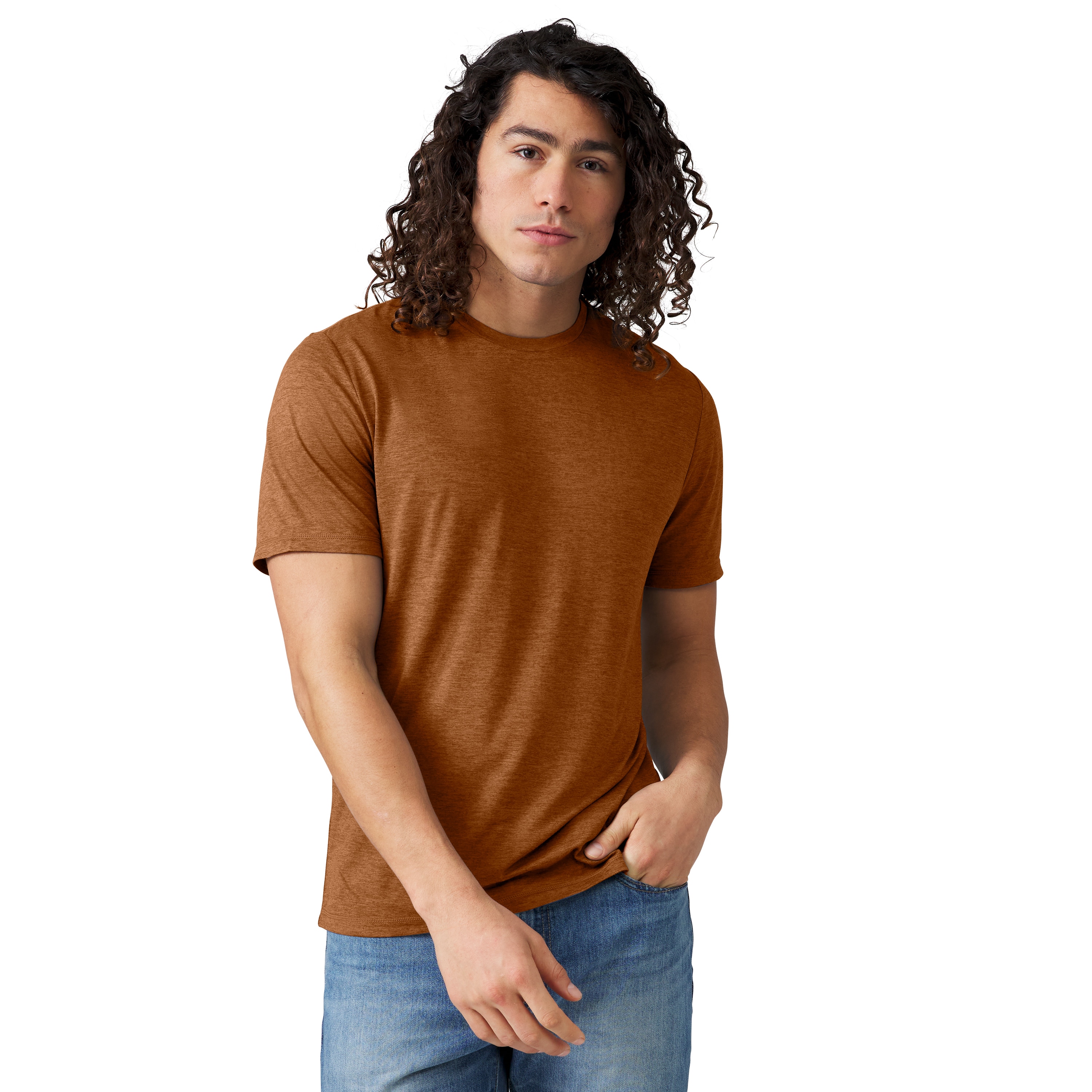 Playera de manga corta de punto dorado para hombre de Free Country (XL)