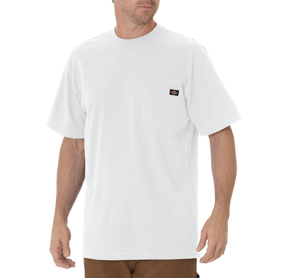Playera blanca de manga corta para hombre de Dickies (2XL)